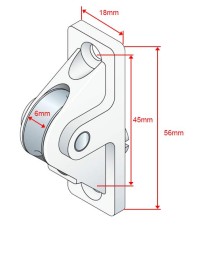 Guide pour cordon Blanc avec roulette acier