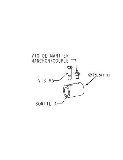 Manchon adaptateur couple conique - diam. Ø12mm
