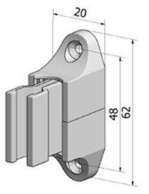 Clip de manivelle Blanc 13-15,5 mm réglable