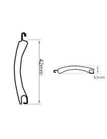 Lame 42mm Aluminium Blanc 230cm de long 