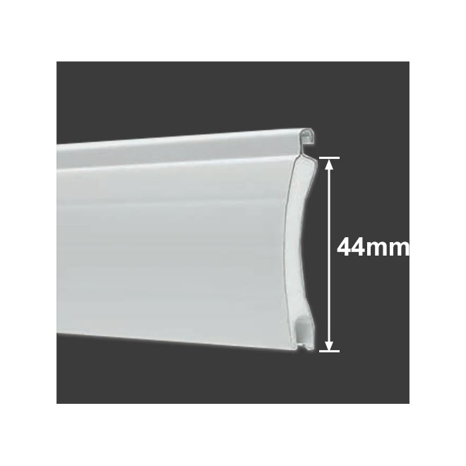 Lame 44mm Aluminium Blanc 230cm de long Non Ajourée 
