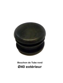 Embout PVC Cache tube rond 40mm Blanc