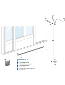 Kit motorisation Baie Deprat Tempo Win Filaire 2400 Blanc HM 140Kg
