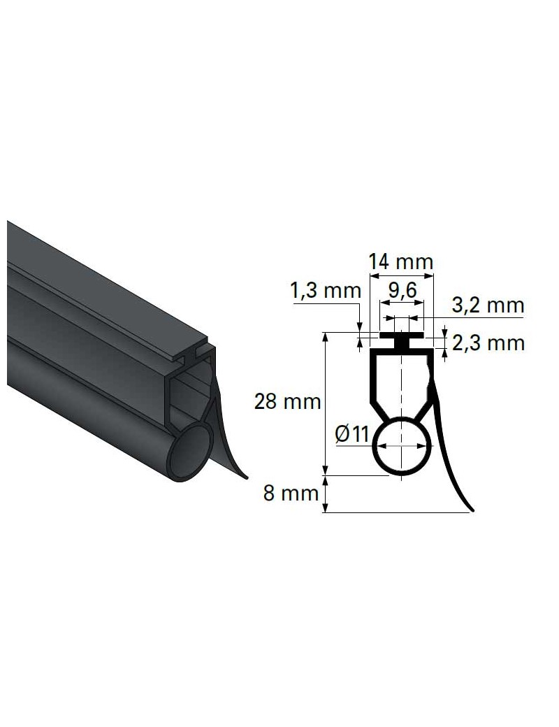 Joint lame finale diamètre 18 mm - DIO1147 - Porte de garage