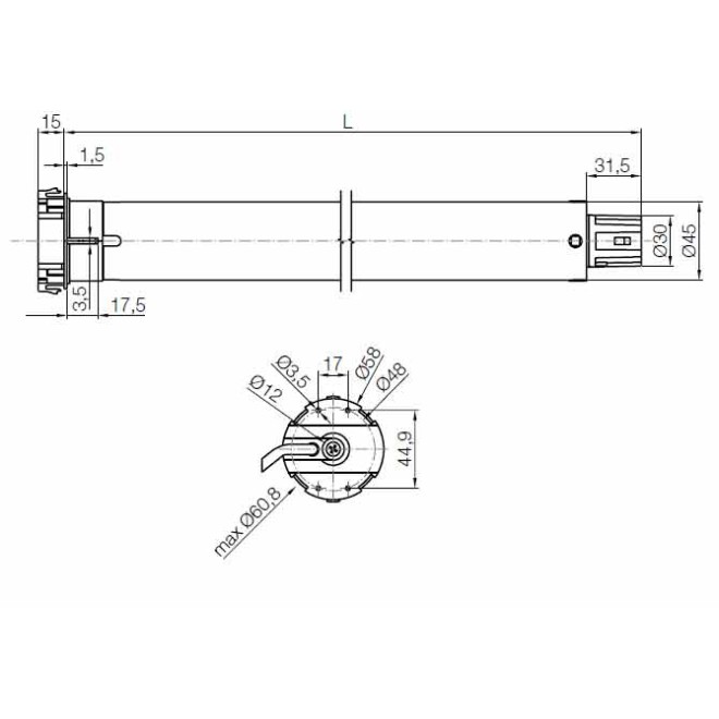 Moteur Nice Era E FIT MHT 30/17 Radio + manoeuvre secours