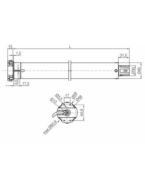 Moteur Nice Era E FIT MHT 30/17 Radio + manoeuvre secours