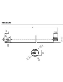 Moteur Nice Era E S 13/11 Filaire Ø35 schema
