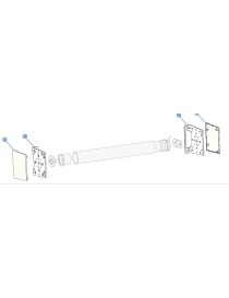 SCHEMA Support store vertical ou projection 90x90mm laqué blanc