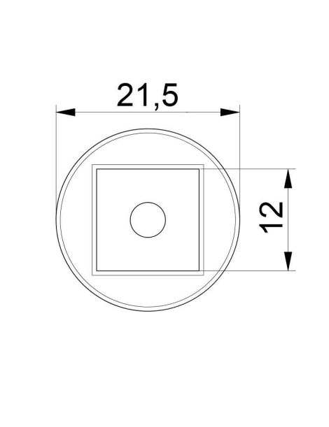 Schema carré de 12 mm femelle pour moteur BSO Geiger