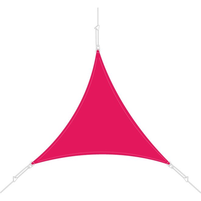 Voile d'ombrage Easysail triangulaire 3x3x3m coloris Framboise
