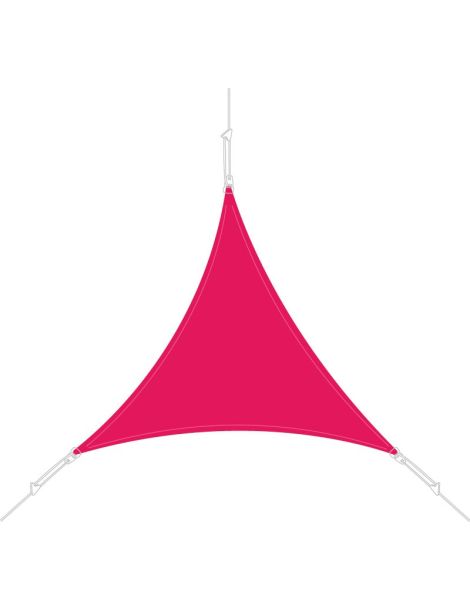 Voile d'ombrage Easysail triangulaire 3x3x3m coloris Framboise