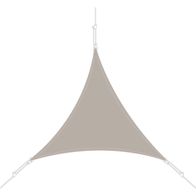 Voile d'ombrage Easysail triangulaire 3x3x3m coloris Taupe