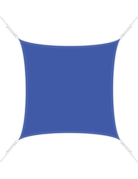 Voile d'ombrage Easysail carré 3x3m coloris Bleu