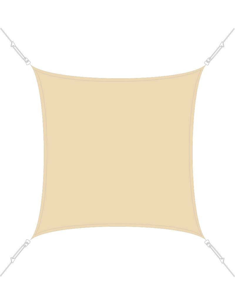 Voile d'ombrage Easysail carré 3x3m coloris Sable