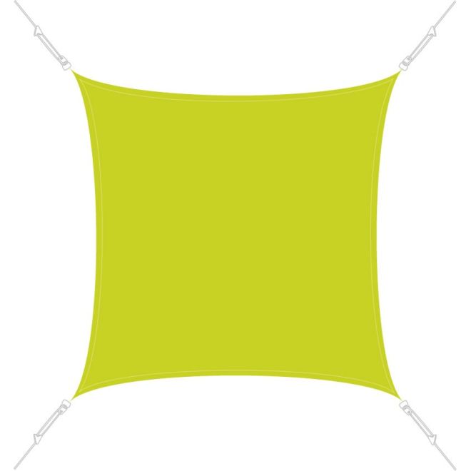 Voile d'ombrage Easysail carré 3x3m coloris Vert Anis