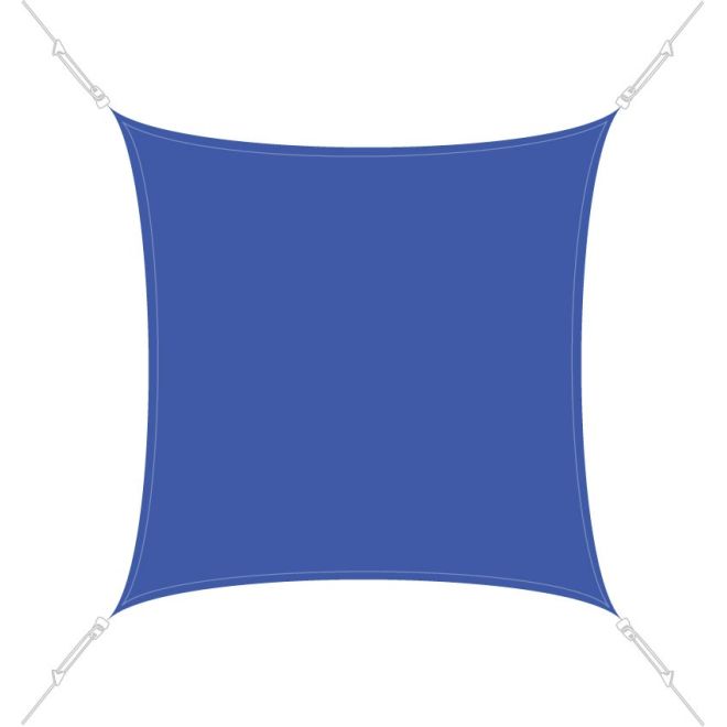 Voile d'ombrage Easysail carré 4x4m coloris Bleu