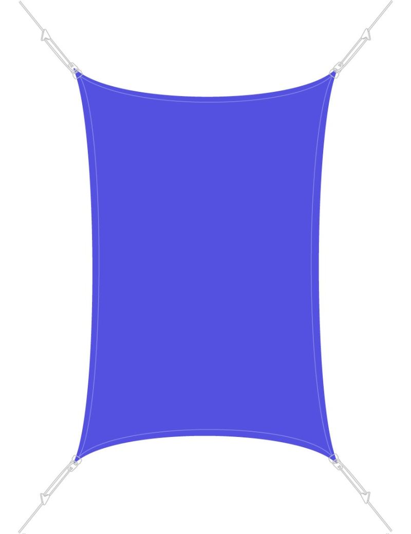 Voile d'ombrage Easysail Rectangulaire 2x3m coloris Bleu
