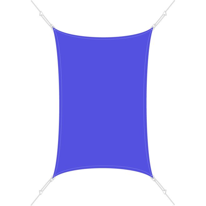 Voile d'ombrage Easysail Rectangulaire 2x3m coloris Bleu