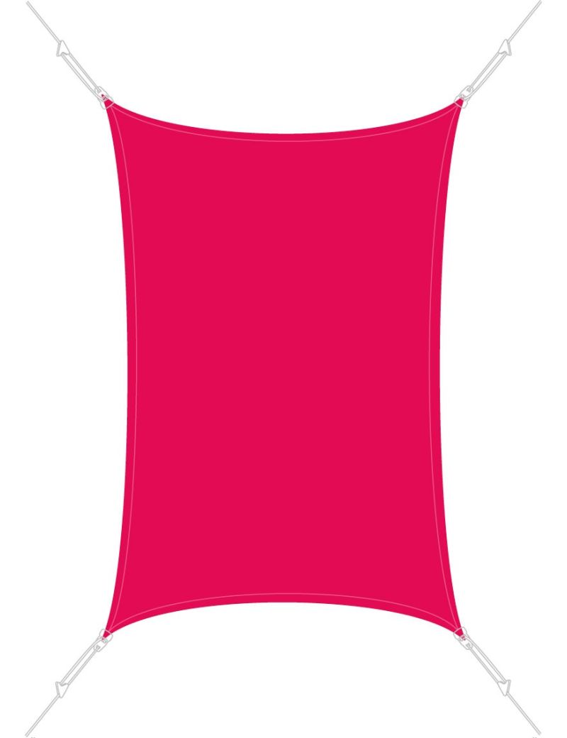 Voile d'ombrage Easysail Rectangulaire 2x3m coloris Framboise