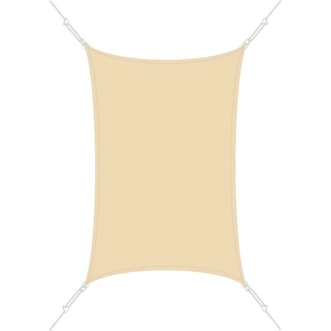 Voile d'ombrage Easysail Rectangulaire 2x3m coloris Sable