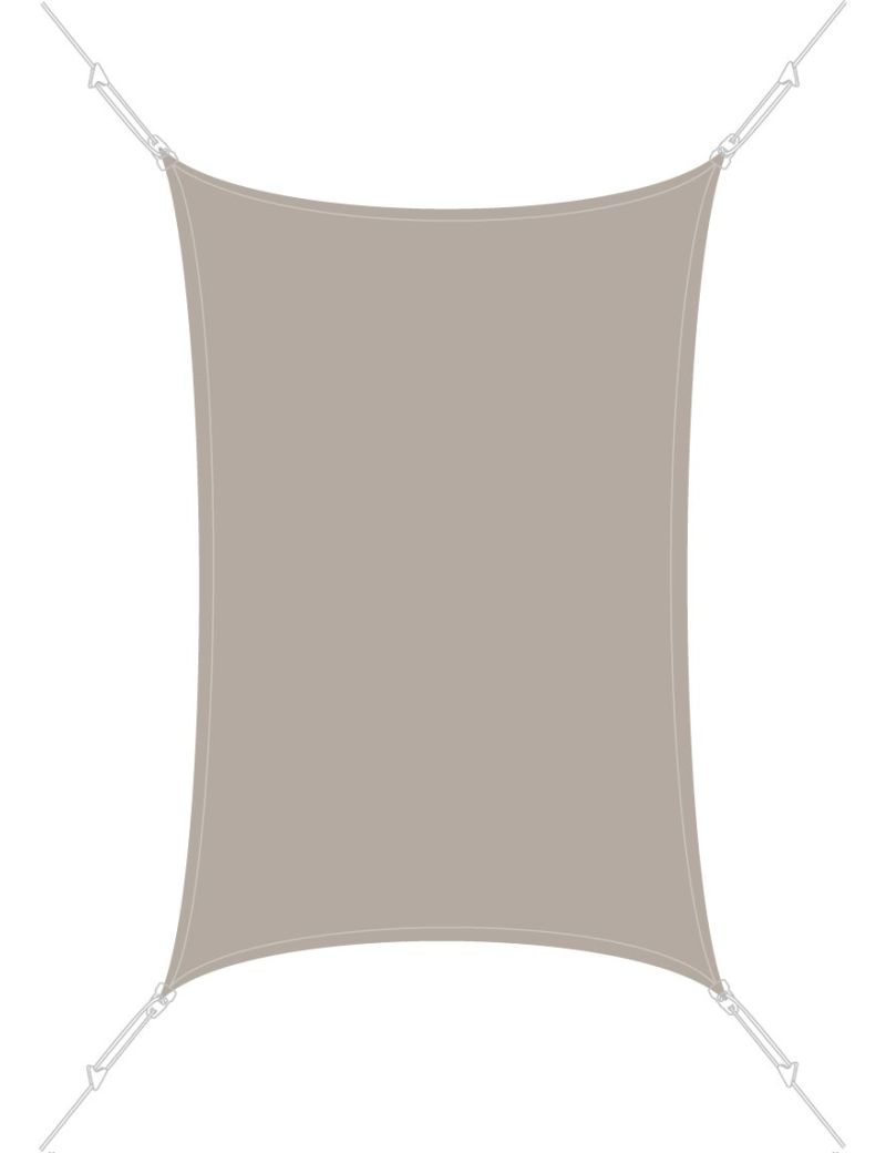 Voile d'ombrage Easysail Rectangulaire 2x3m coloris Taupe