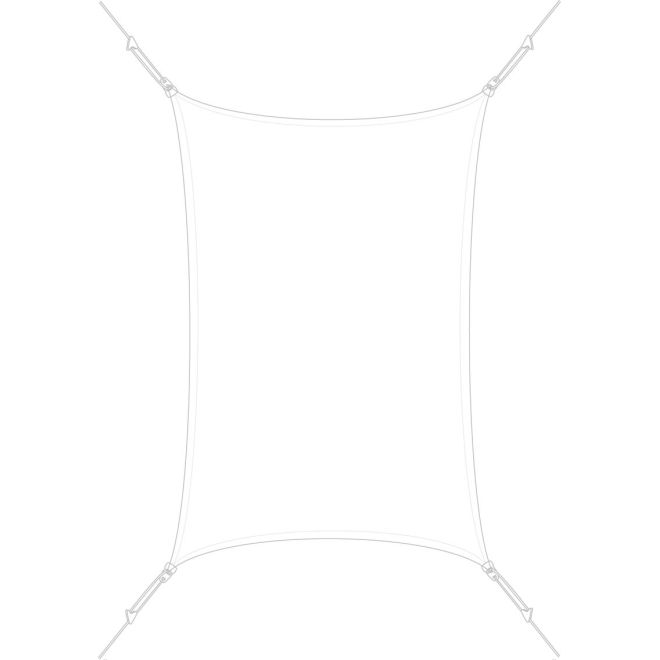 Voile d'ombrage Easysail Rectangulaire 2x3m coloris Blanc