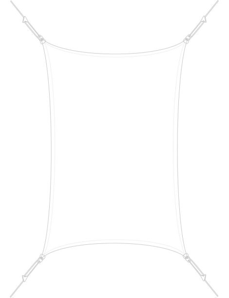 Voile d'ombrage Easysail Rectangulaire 2x3m coloris Blanc