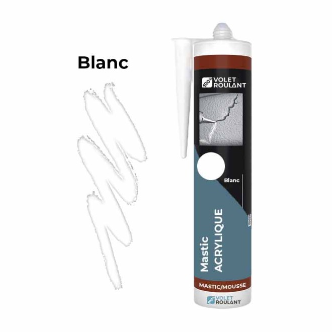 Mastic Acrylique Blanc RAL 9016 - 310ML qualité Professionnel
