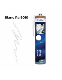 Mastic Colle PU 40+ Blanc RAL 9010 - 300ml qualité Professionnel
