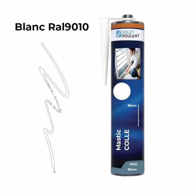 Mastic Colle PU 40+ Blanc RAL 9010 - 300ml qualité Professionnel