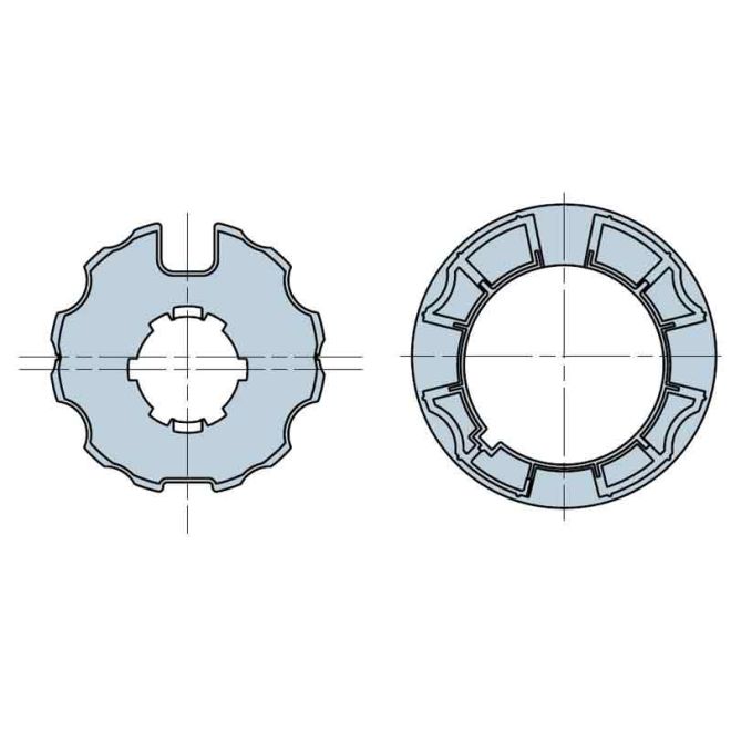 Roue et couronne Ogive 70 pour moteur Nice