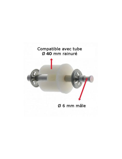 Embout télescopique de store diam. 40mm - tige 6mm