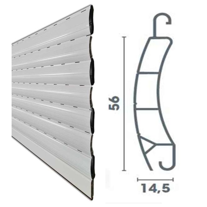 Tablier PVC lames de 56mm x 14,5 mm