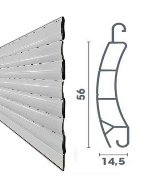 Tablier PVC lames de 56mm x 14,5 mm