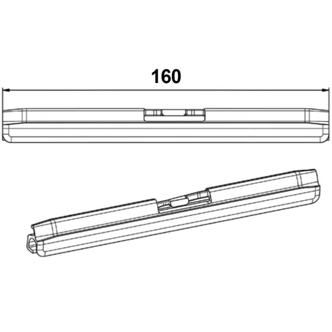 Réglette d'Adaptation pour Verrou automatique Lame de 8 en 14 mm