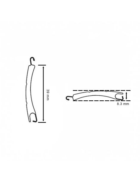 Lame 39mm Aluminium Blanc 115cm de long 