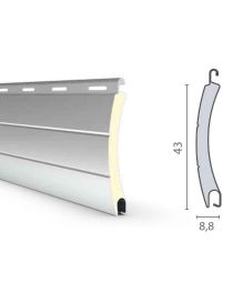 Echantillon lame volet roulant ALU 43mm