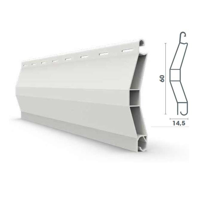 Lame 60mm PVC Blanc 160cm de long