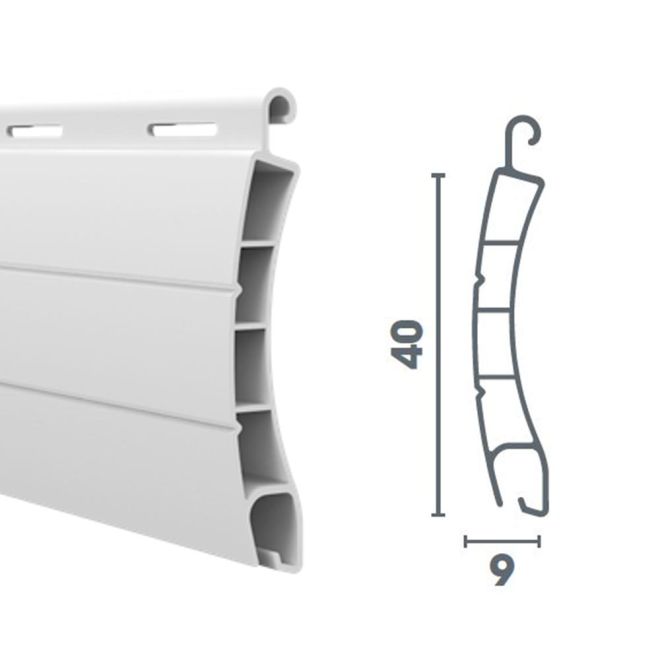 Tablier PVC lames de 40mm x 9 mm