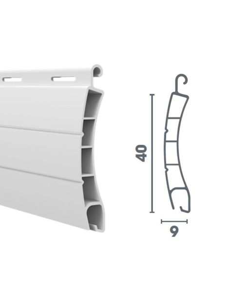 Tablier PVC lames de 40mm x 9 mm