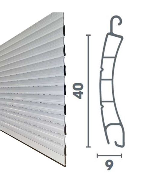 Tablier PVC lames de 40mm x 9 mm