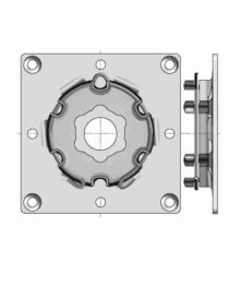 Support moteur Somfy 100x100 acier D50/D60