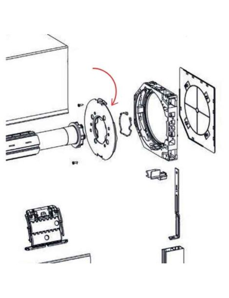 Flasquemoteur tête étoile coffre 150/165mm(Type Somfy) - L233C ZF 