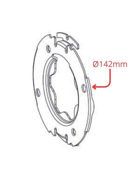 Flasquemoteur tête étoile coffre 150/165mm(Type Somfy) - L233C ZF 