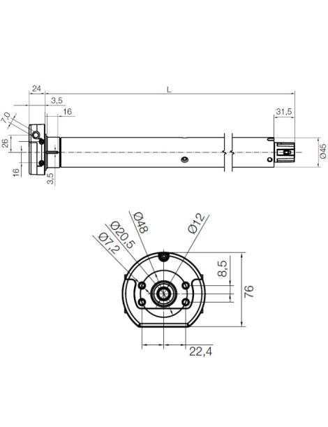 Moteur Nice Era E MH 50/12 filaire