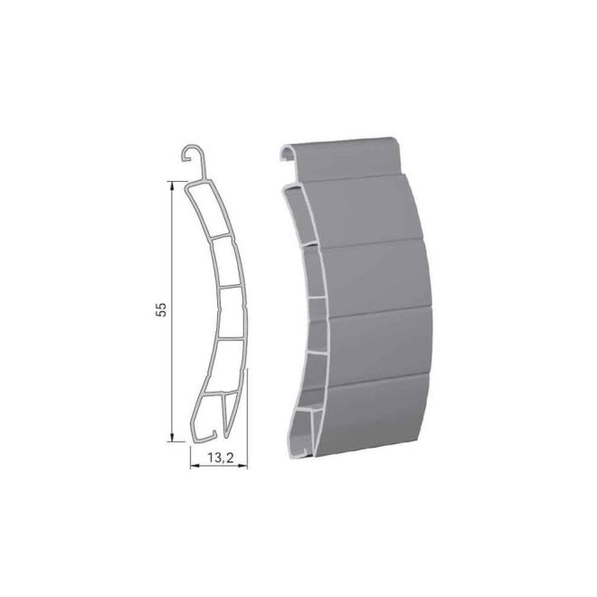 Lame 55mm PVC 190cm de long Lame 55mm PVC 190cm de long