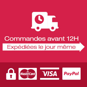 Les commandes avant 12h sont expédiées le jour même